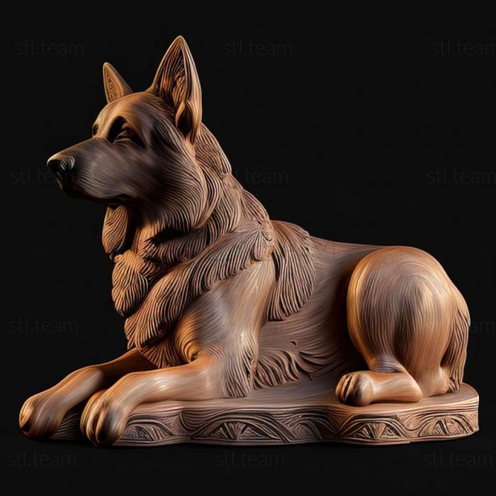 3D model Eastern European Shepherd dog (STL)